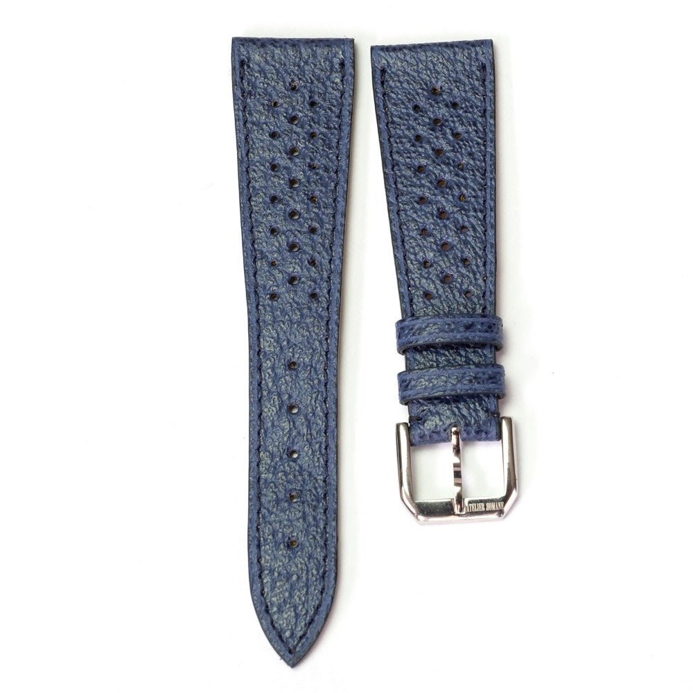 Watch Strap racing pigskin blue - Atelier romane