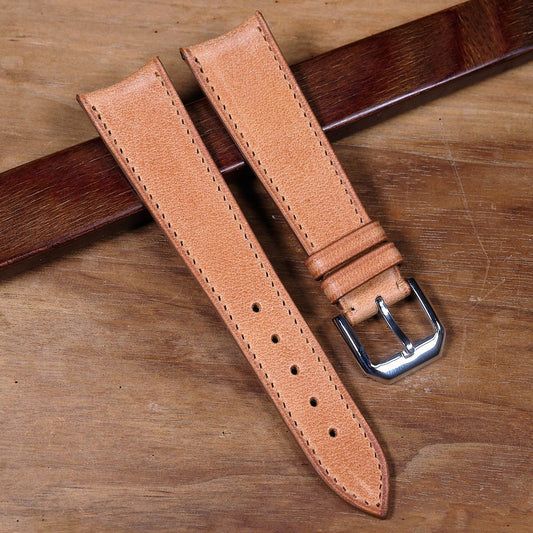 Watch Strap Curved end Tuscany camel - Atelier romane