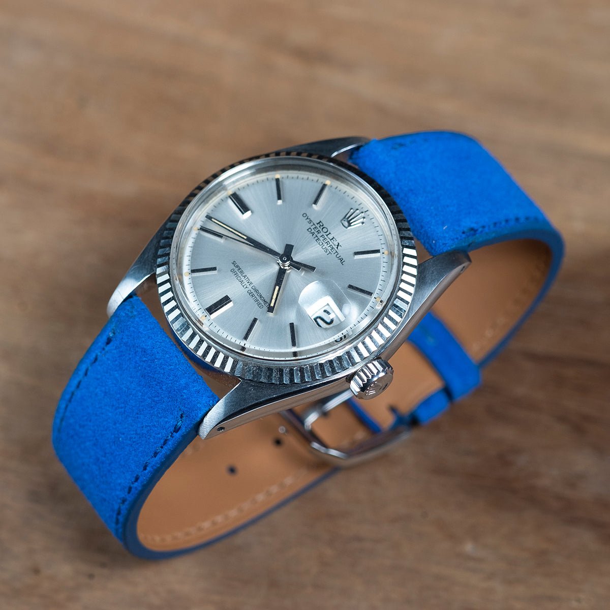 Watch Strap electric blue suede - Atelier romane