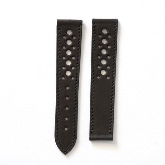 Watch Strap rallye black omega folding clasp compatible - Atelier romane