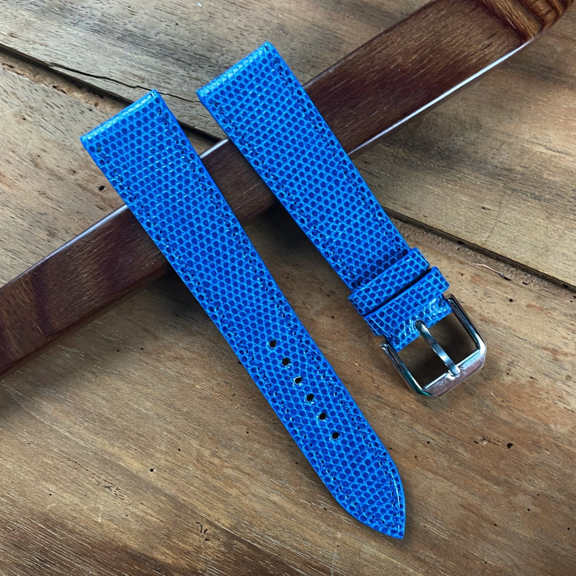 Watch Strap blue lizard -Atelier romane