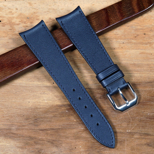 Watch Strap Curved end navy blue - Atelier romane