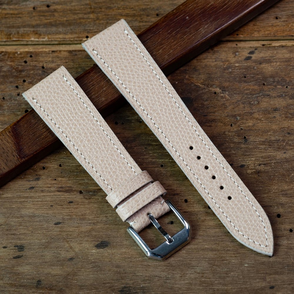 Bracelet de montre veau grainé crème - Atelier romane