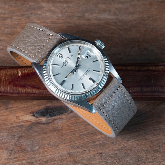 Watch Strap Bull calf taupe horizontal seams - Atelier romane