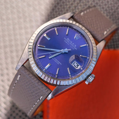 Bracelet de montre veau grainé gris - Atelier romane