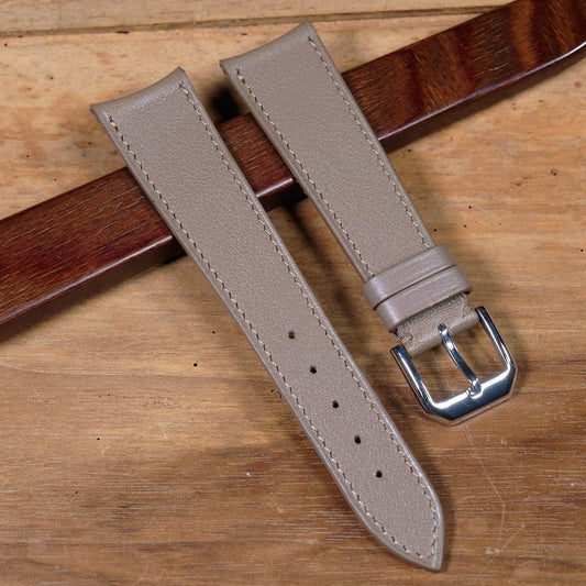 Watch Strap curved end taupe  - Atelier romane