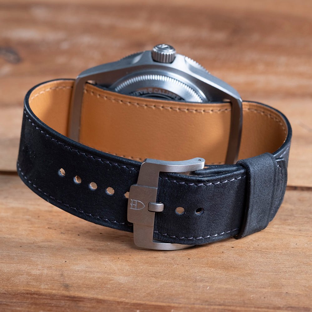 Watch Strap MN Nubuck charcoal grey - Atelier romane