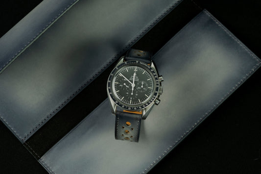 Watch Strap rallye Hand made patina grise - Atelier romane