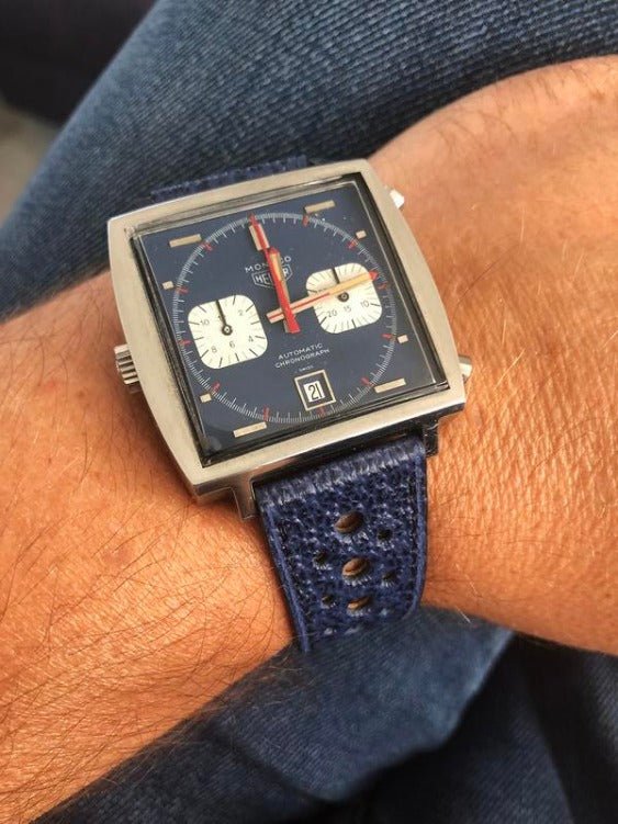 Watch Strap rallye pigskin bleu - Atelier romane