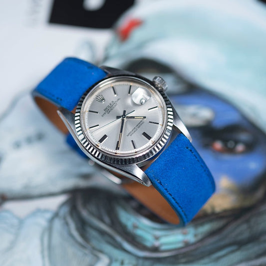 Watch Strap electric blue suede - Atelier romane