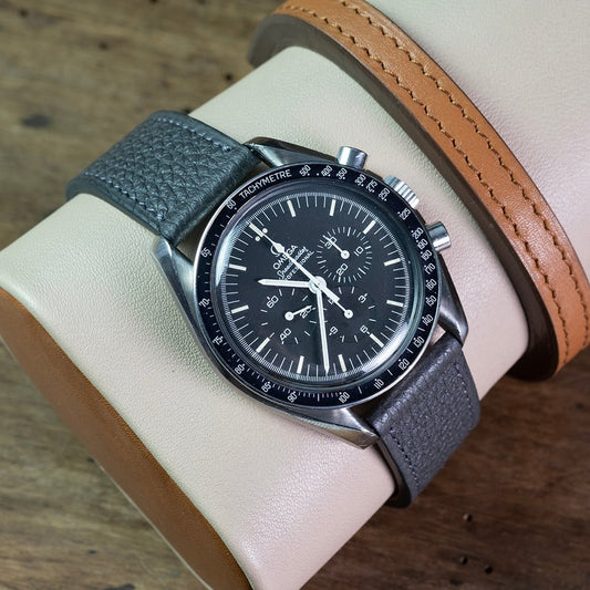 Watch Strap Bull calf grey omega folding clasp compatible - Atelier romane