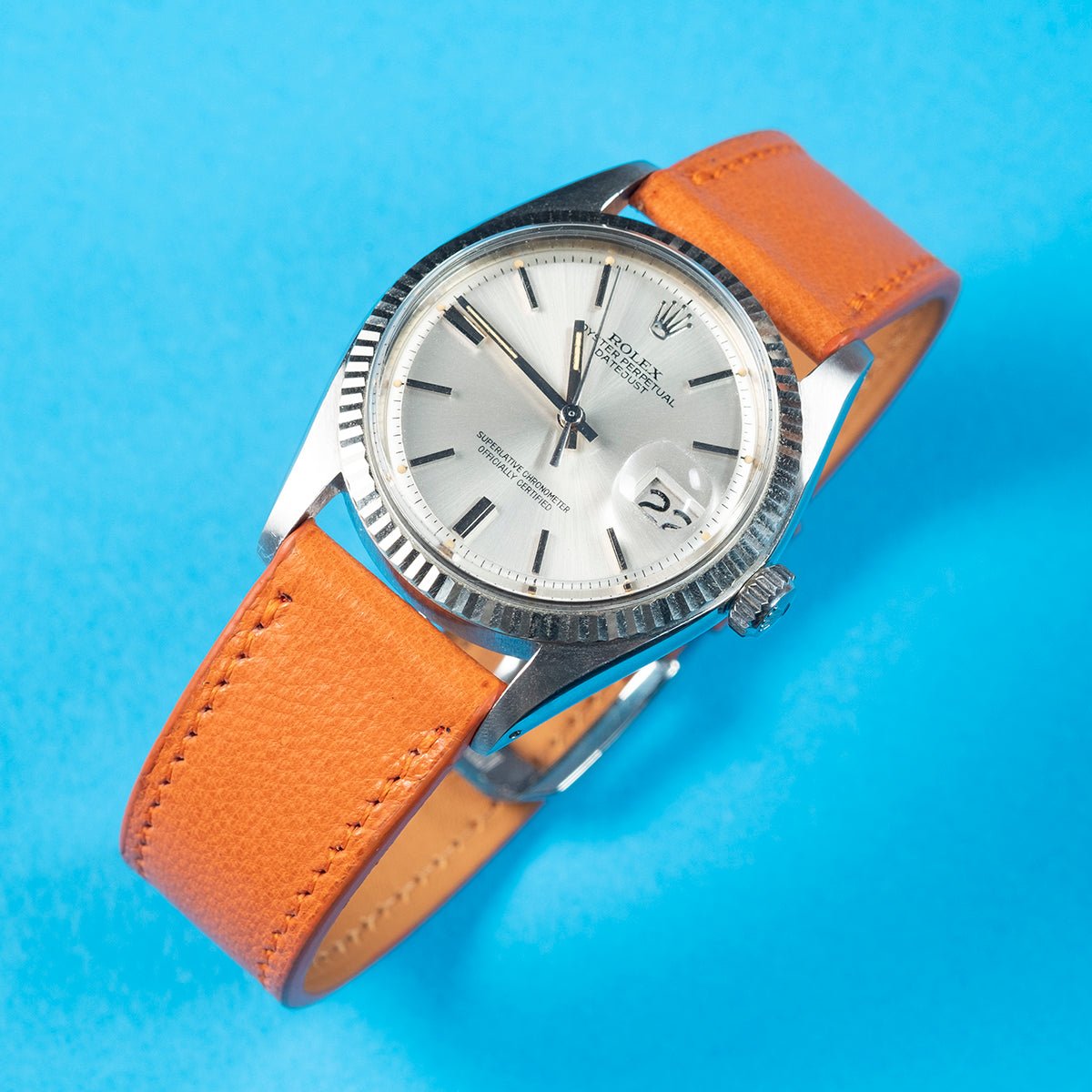 Watch Strap orange calfskin - Atelier romane