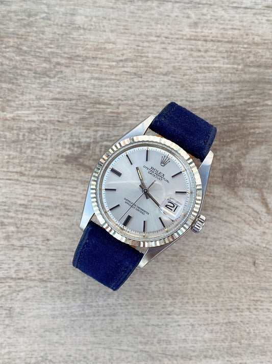 Watch Strap navy blue suede - Atelier romane