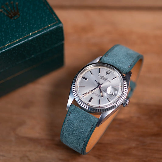 Watch Strap green suede - Atelier romane