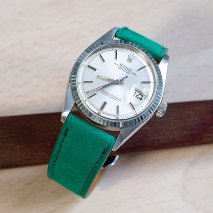 Bracelet de montre nubuck vert - Atelier romane