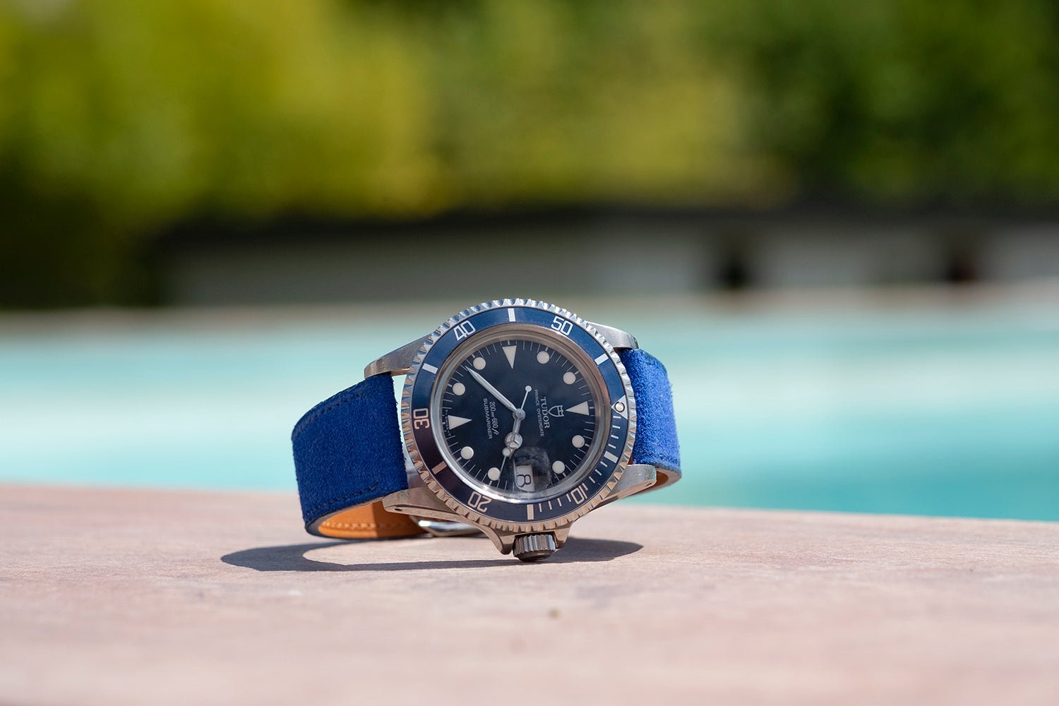 Watch Strap electric blue suede - Atelier romane
