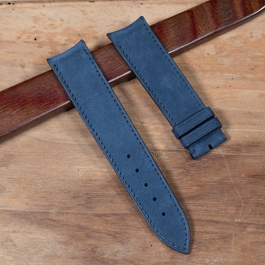 Watch Strap navy blue nubuck - Atelier romane