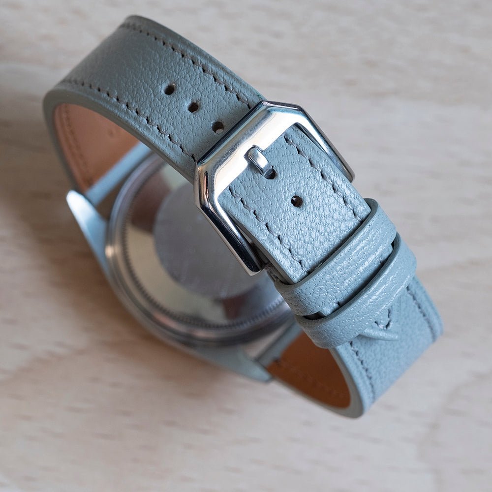 Bracelet de montre chèvre gris - Atelier romane
