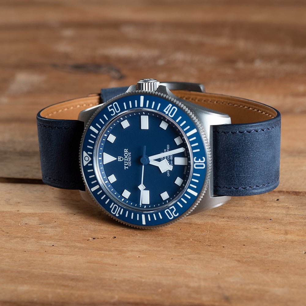 Watch Strap MN nubuck navy - Atelier romane