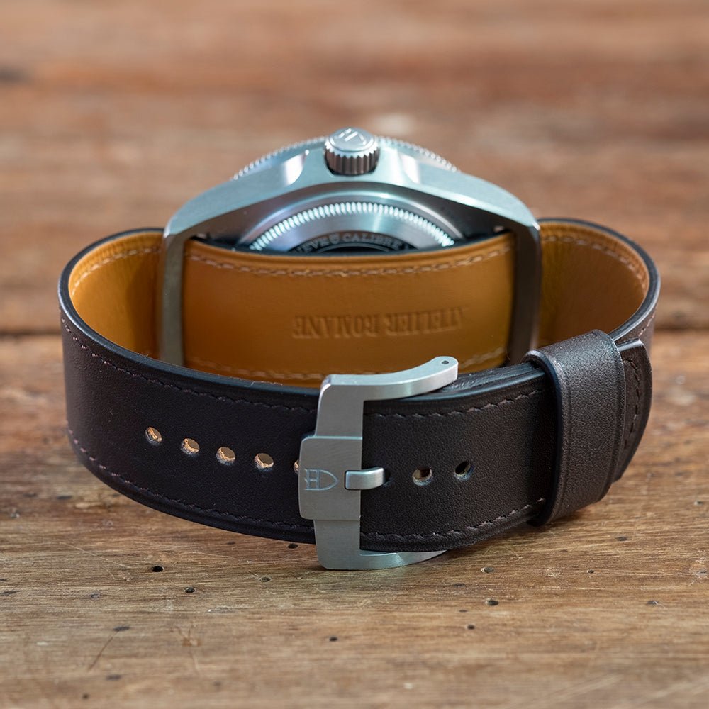 Watch Strap MN Baranil chocolate - Atelier romane