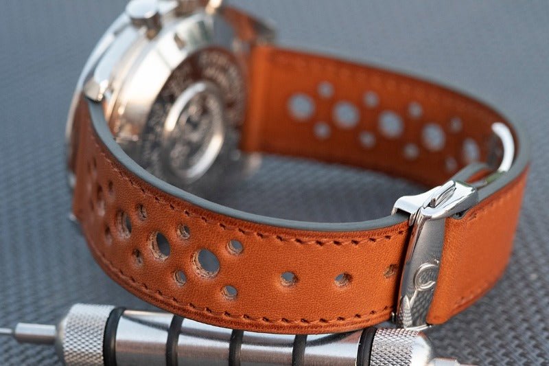 Chronograph Rally Strap Watch Bands montre Calf Marron - camel | Atelier Romane - Atelier romane