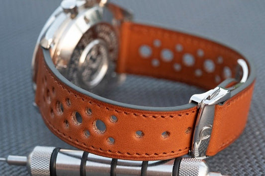 Watch Strap rallye naturel compatible with omega folding clasp - Atelier romane