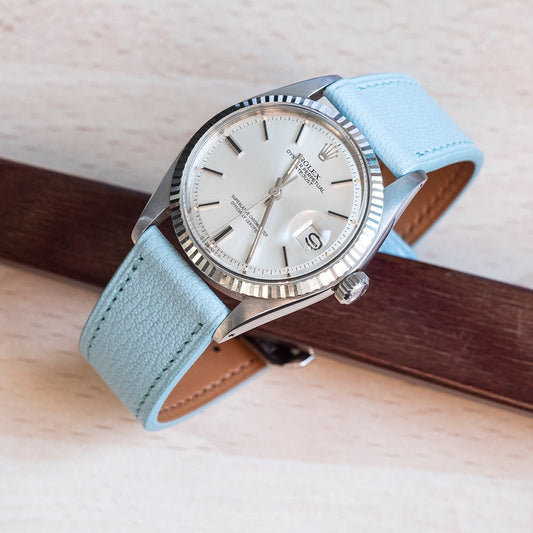 Watch Strap azure blue goat - Atelier romane