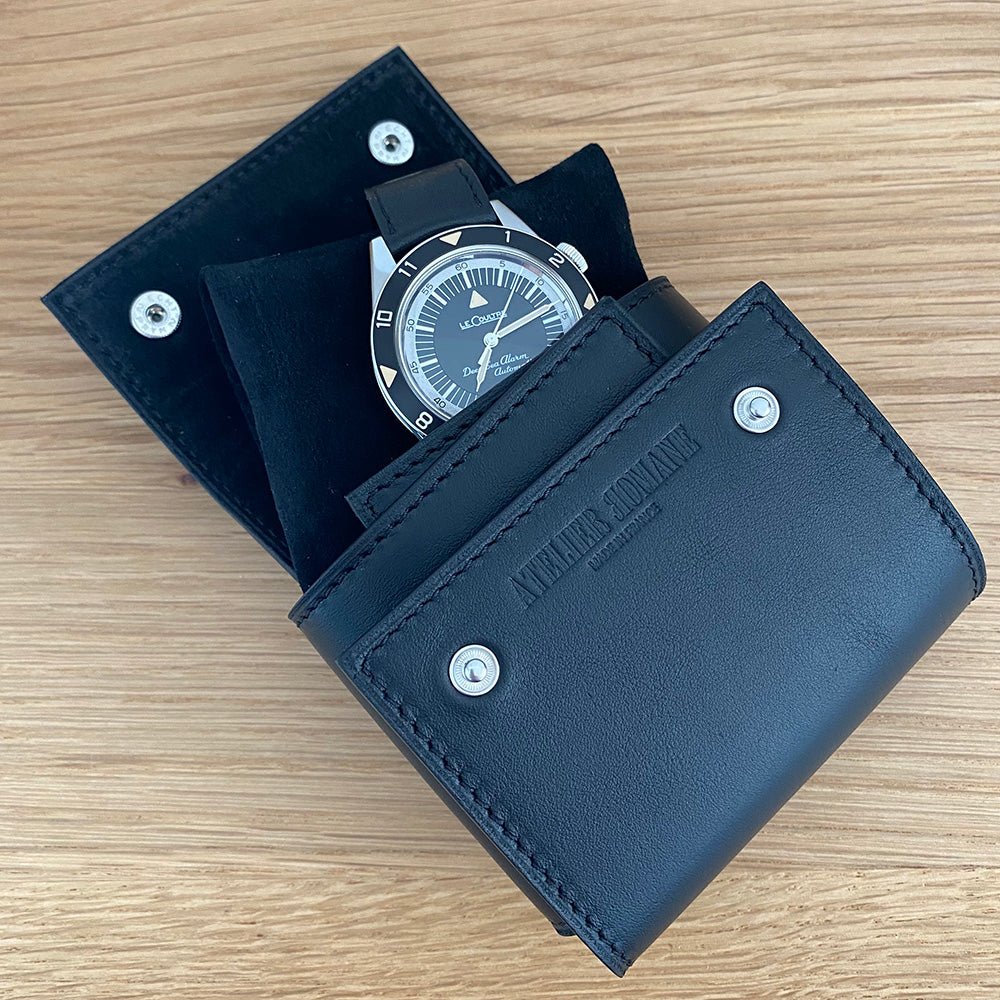 Étui de voyage compact noir - Atelier romane