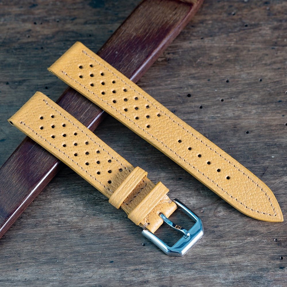 Watch Strap racing pigskin miel - Atelier romane