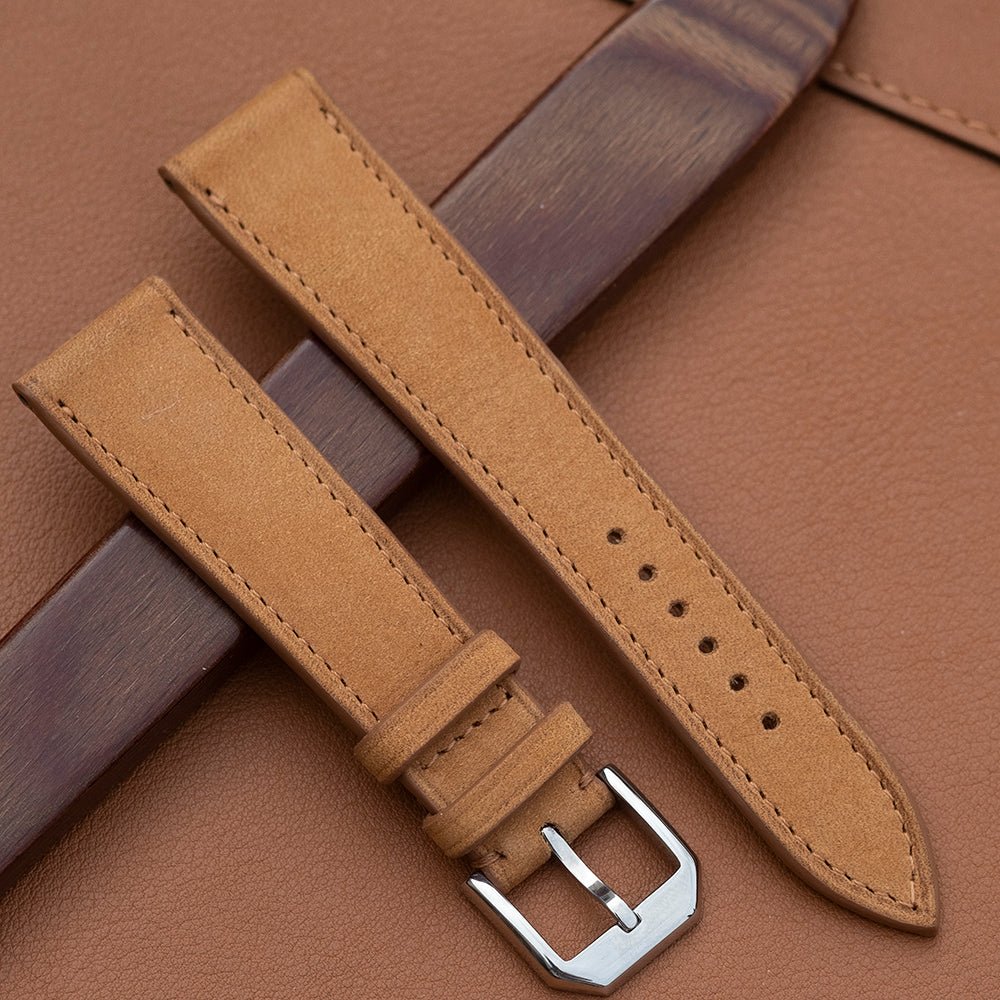 Bracelet de montre nubuck caramel - Atelier romane
