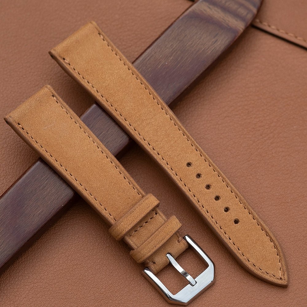 Watch Strap  nubuck caramel - Atelier romane