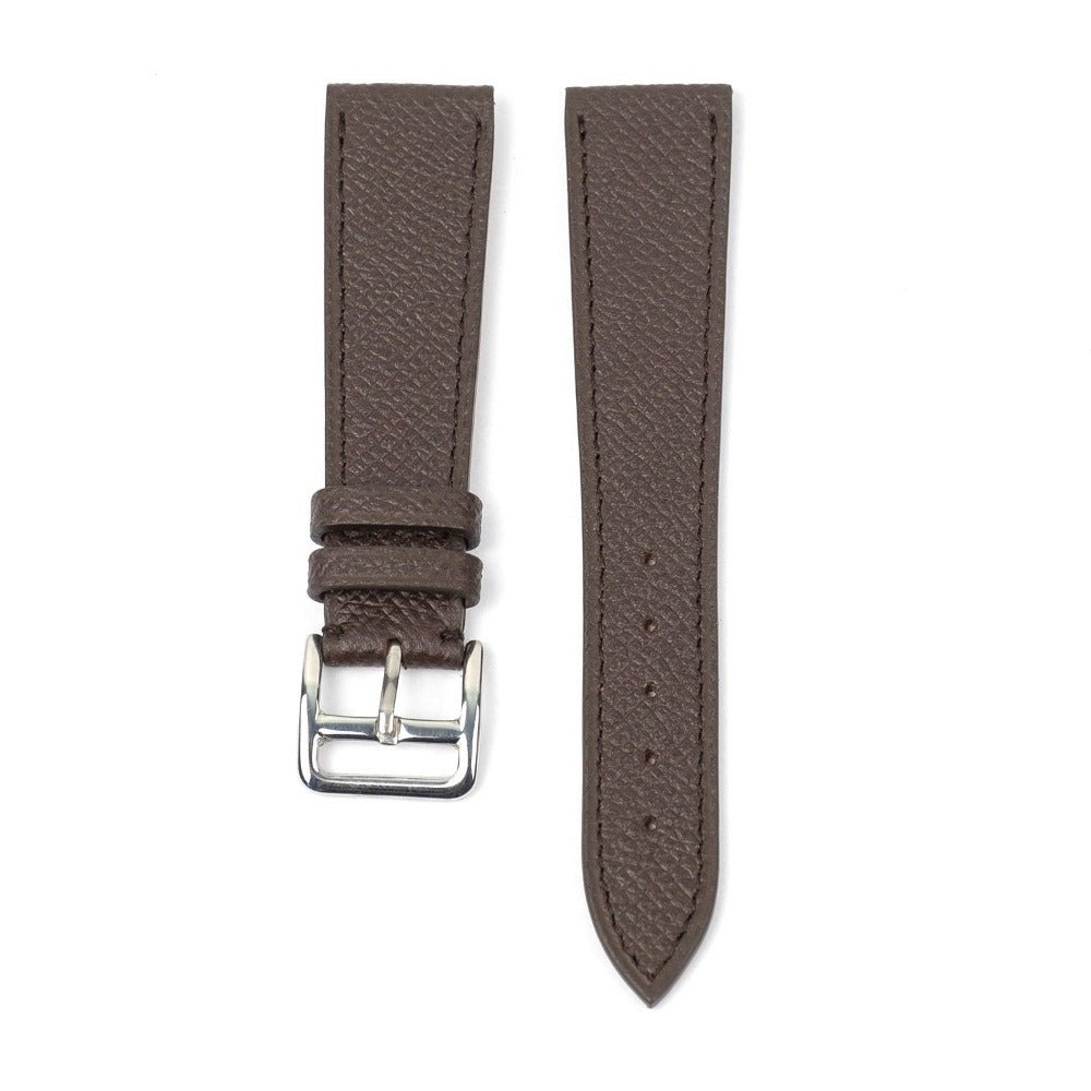 Bracelet de montre veau grainé brun - Atelier romane
