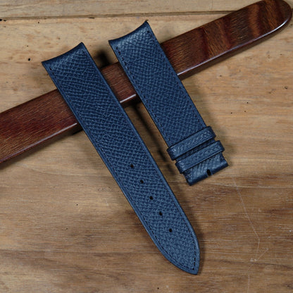 Watch Strap navy blue grained - Atelier romane