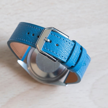 Bracelet chèvre bleu denim - Atelier romane