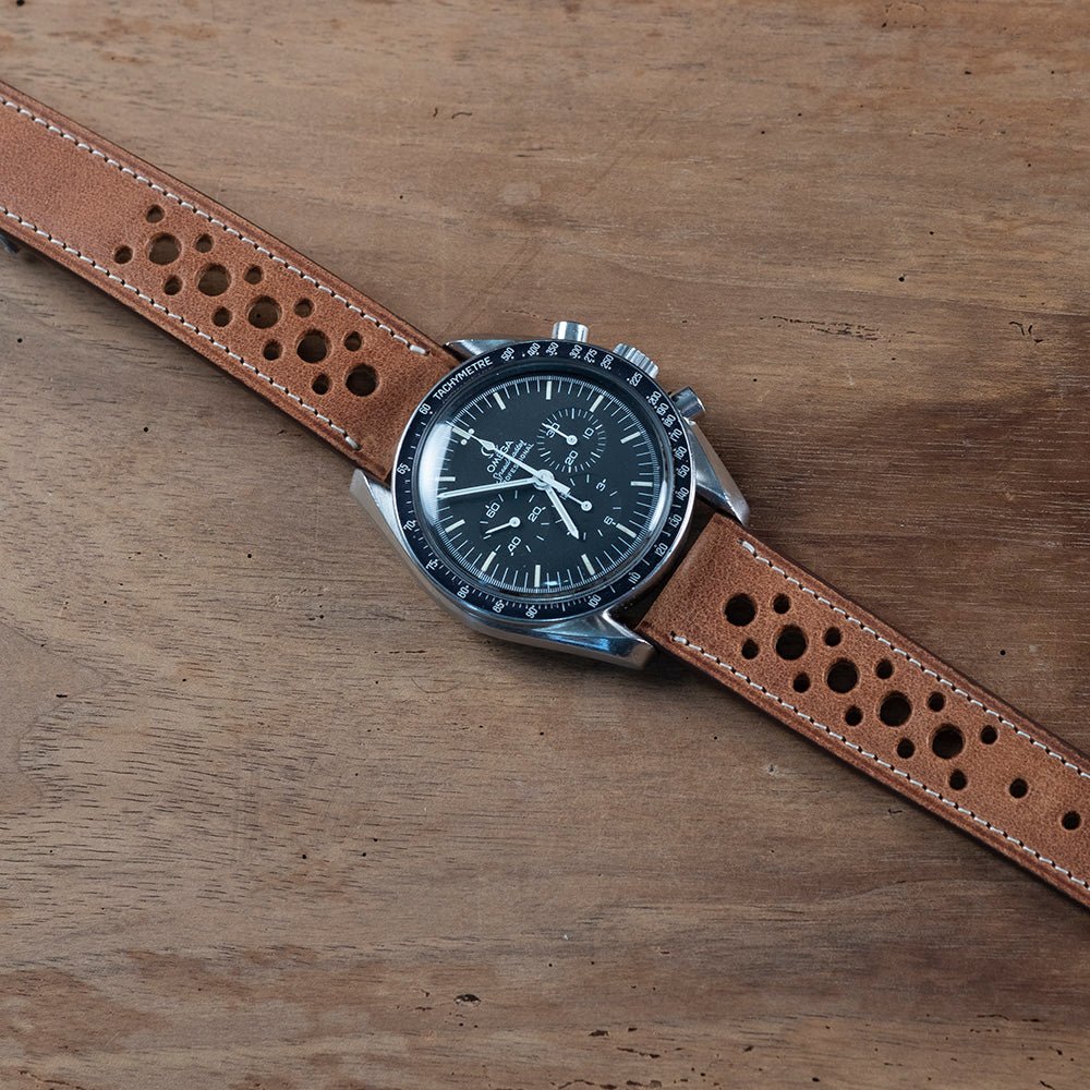 Watch Strap rallye Tuscany brown omega folding clasp compatible - Atelier romane