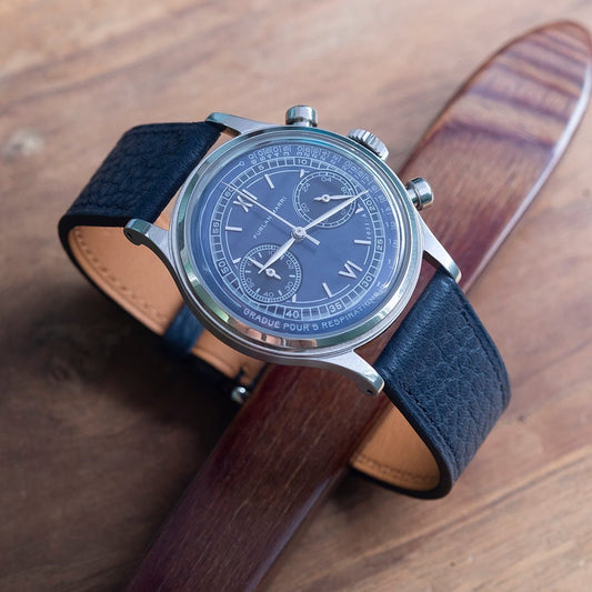 Watch Strap de montre taurillon bleu - Atelier Romane