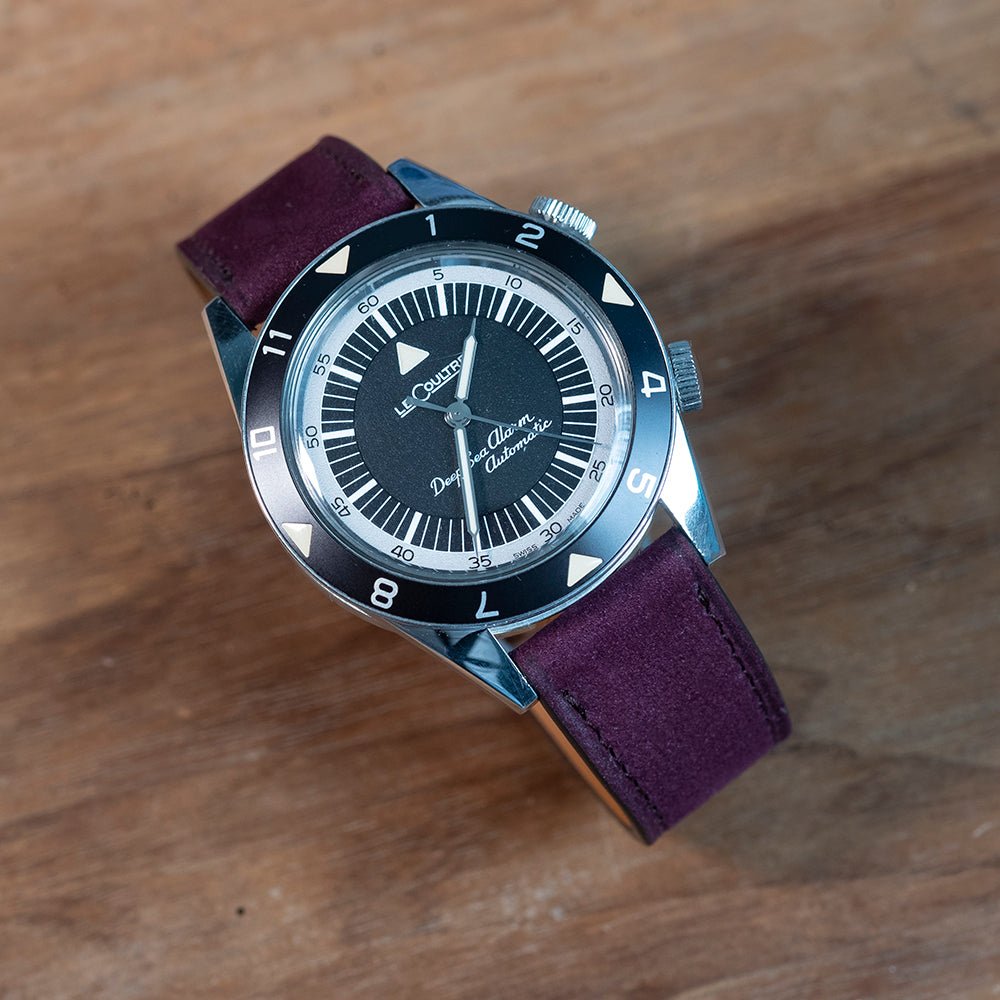 Bracelet de montre nubuck prune - Atelier romane