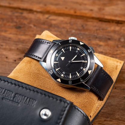 Watch Strap  black shell cordovan - Atelier romane