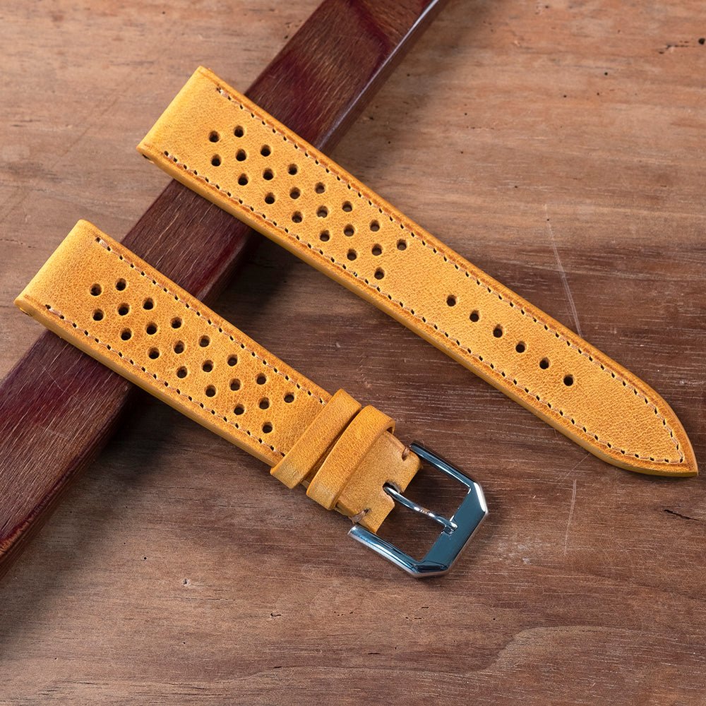 Watch Strap tuscany ochre racing - Atelier romane