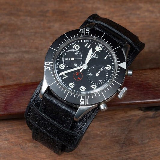 Watch Strap Officer Bund Pigskin black - Atelier romane