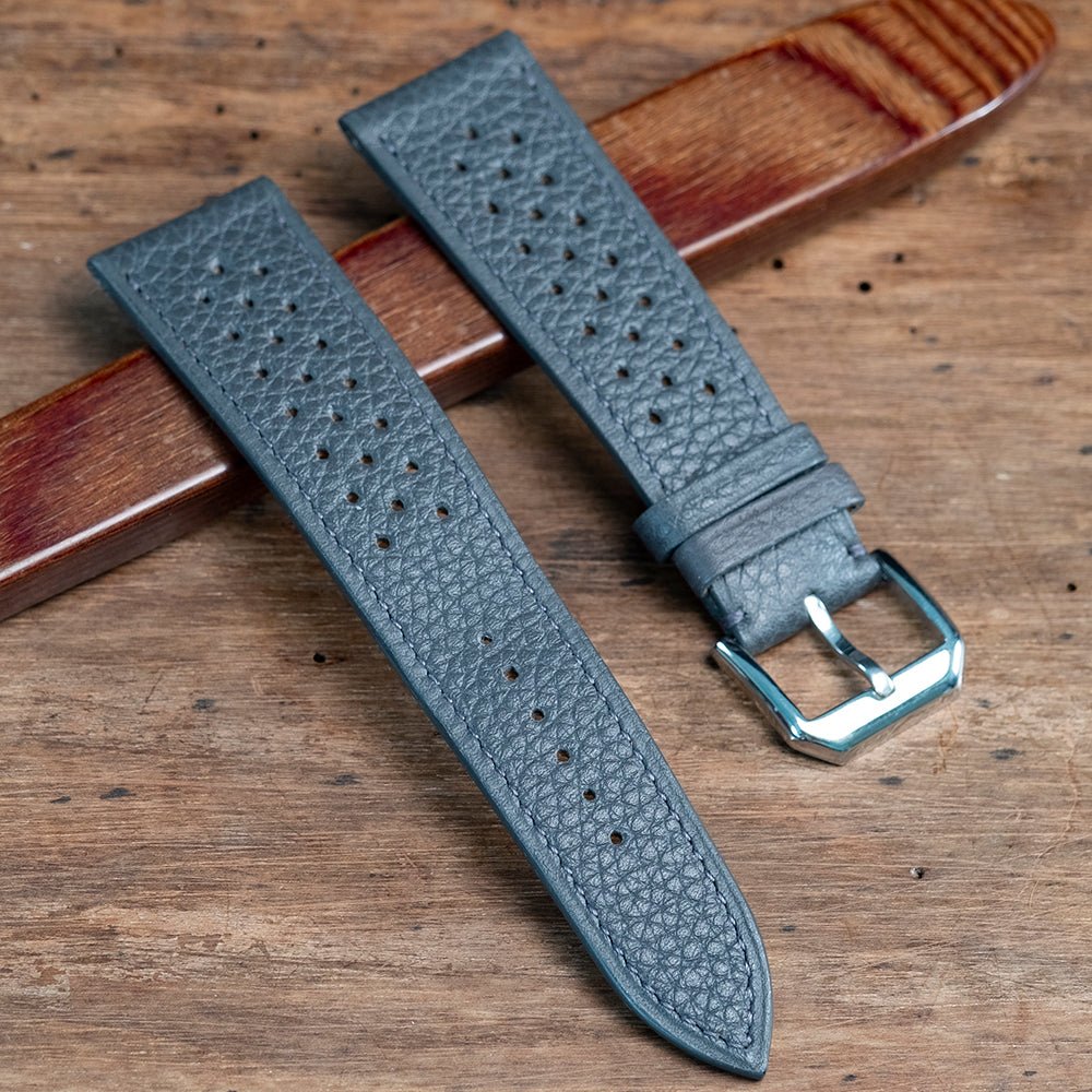 Watch Strap racing taurillon gris - Atelier romane