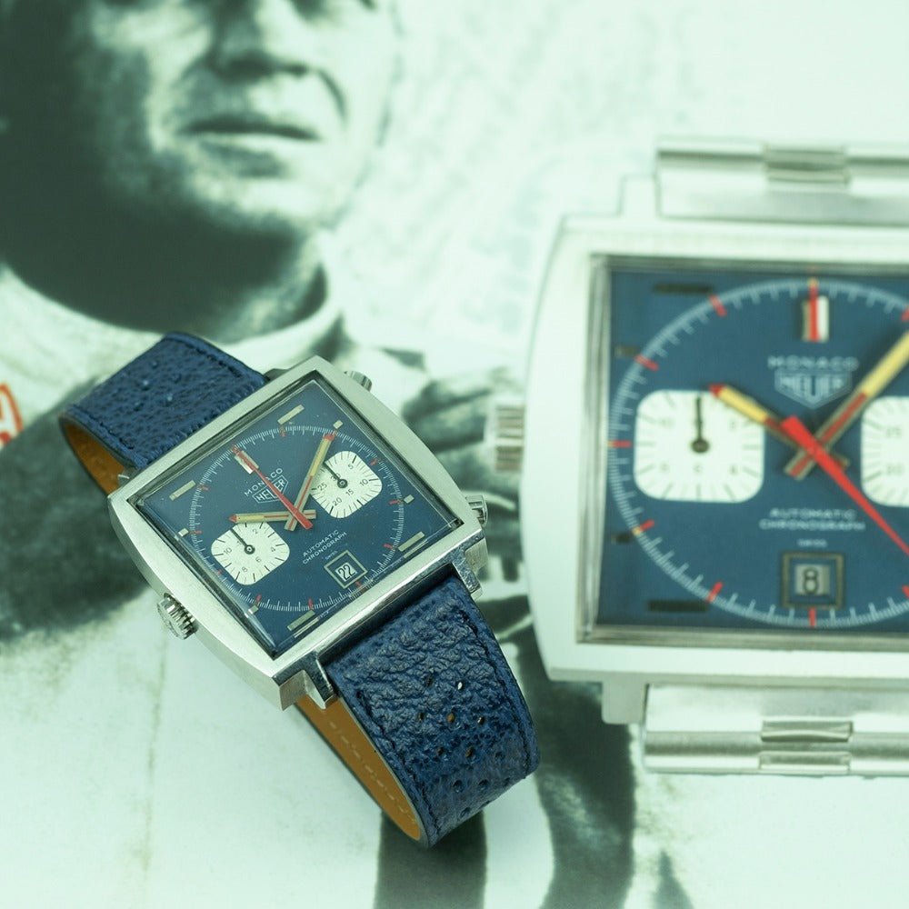 Watch Strap racing pigskin blue - Atelier romane