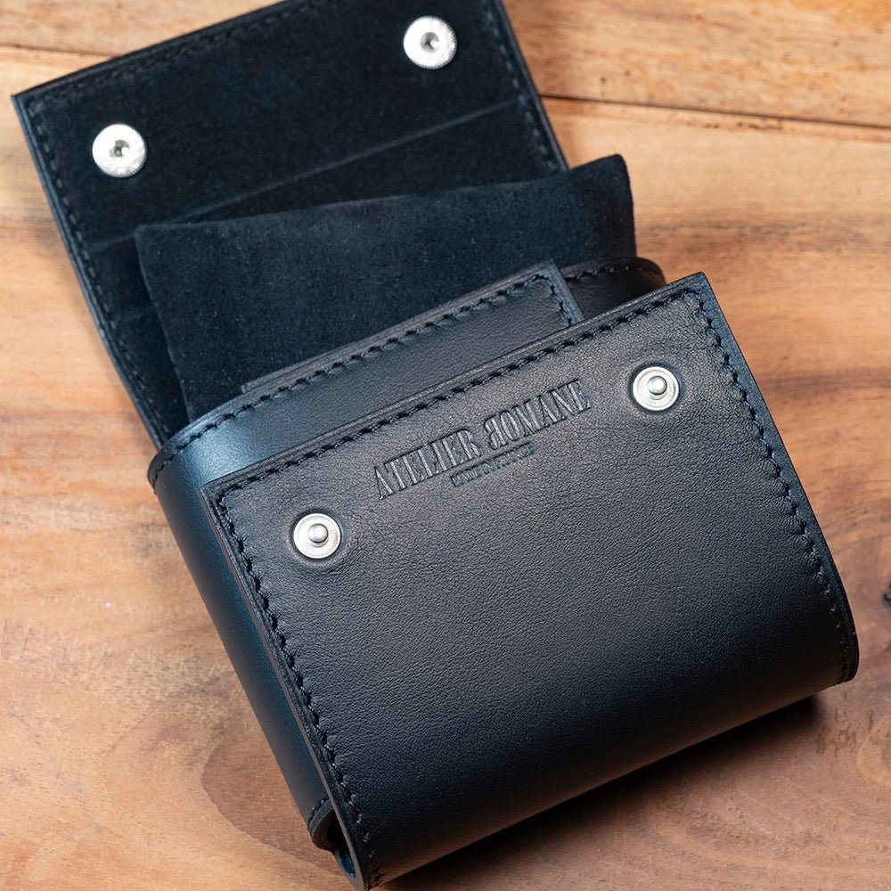 Étui de voyage compact noir - Atelier romane