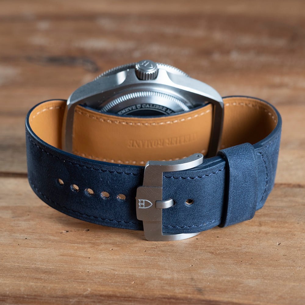 Watch Strap MN nubuck navy - Atelier romane