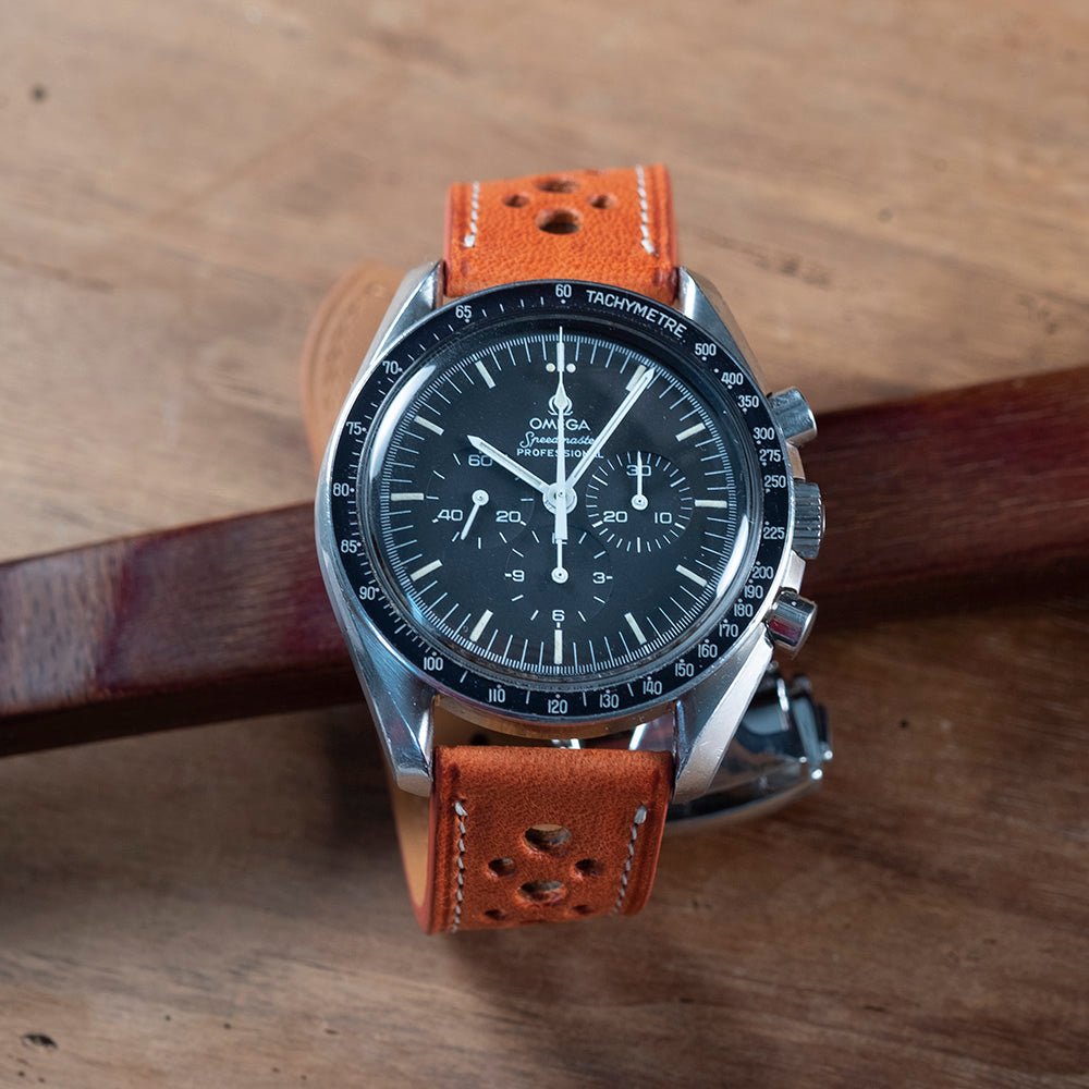 Watch Strap rallye Tuscany brick compatible omega folding clasp - Atelier romane