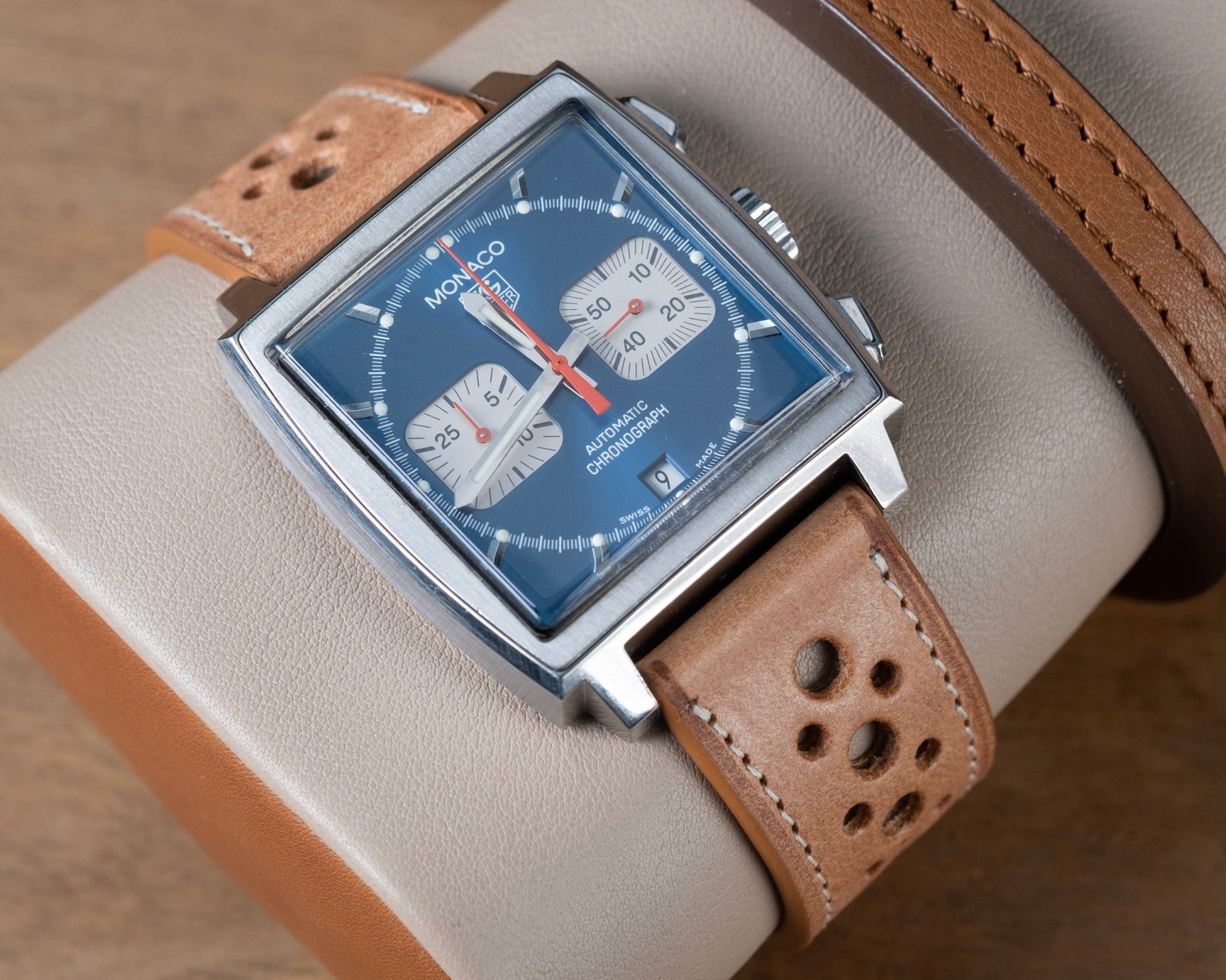Watch Strap tag heuer buckle compatible tuscany camel - Atelier romane