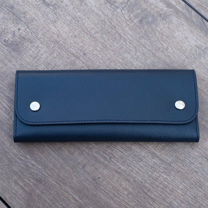 Pochette souple deux montres veau bleu - Atelier romane