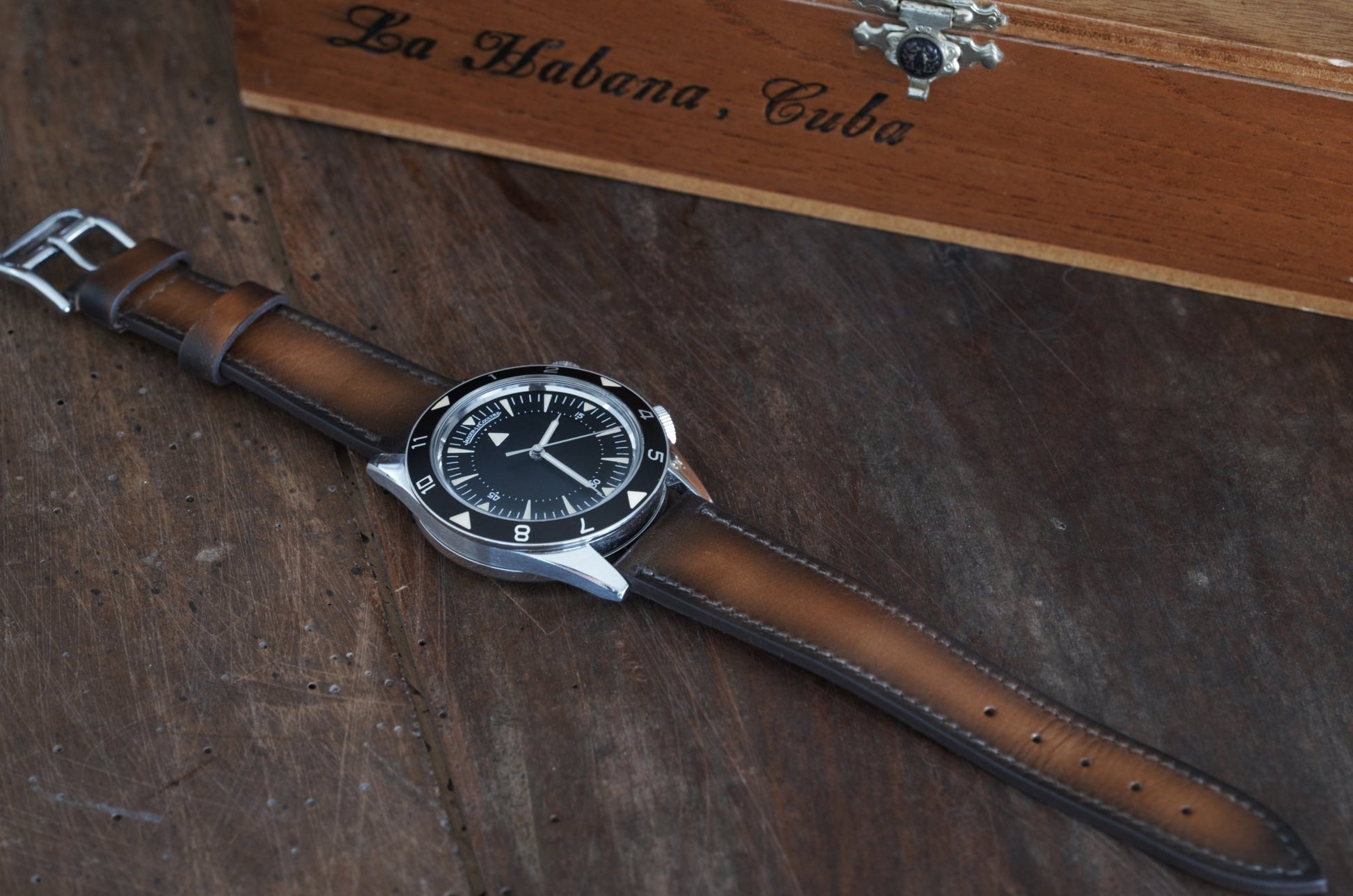 Watch StrapHand made patina cognac - Atelier romane