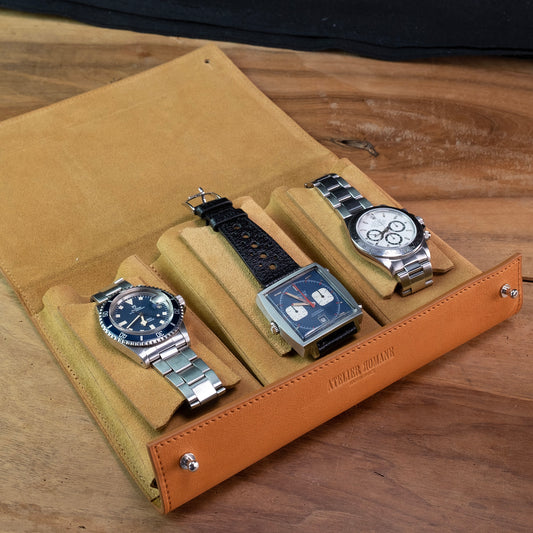 Pouch of 3 watches Calf sellier  - Atelier romane
