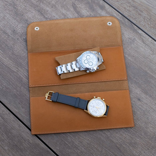 Soft case for 2  watches natural - Atelier romane